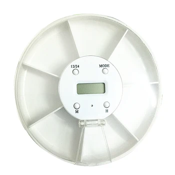 

Plastic dispensing box 7 grid alarm clock box Timed reminder one week pill storage box portable intelligent electronic kit