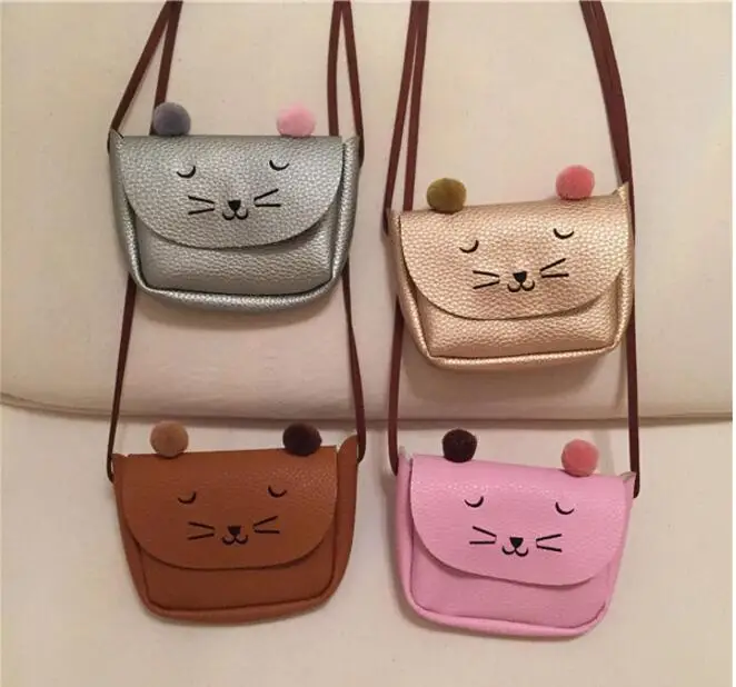 #*Cheap 5pcs Fashion Women Messenger Hand Bag expression Cat Face Tasche Valentine PU Handbag