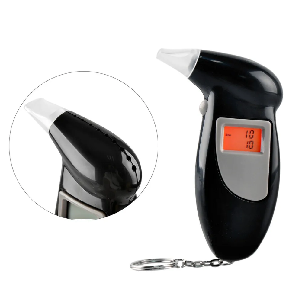 المهنية الكحول اختبار التنفس الكحول محلل كاشف اختبار المفاتيح Breathalizer في الجسم DeviceLCD شاشة