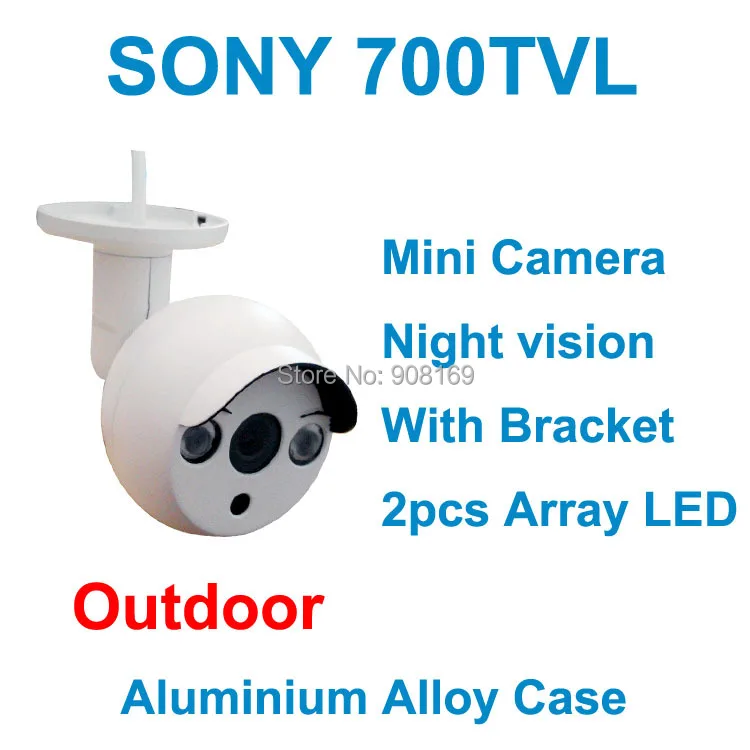 

2015 new Hot 1/3 sony CCD 700TVL Color waterproof camera security 960H HD mini camera CCTV Camera with mount outdoor day/night