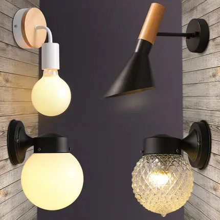 modern minimalist wood iron wall lamp personality lamp bedside bathroom mirror light energy corridor modern minimalist wood iron wall lamp personality lamp bedside bathroom mirror light energy corridor