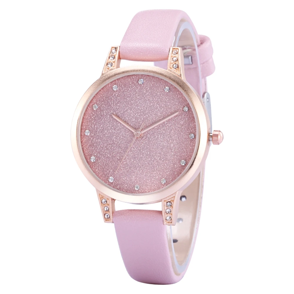 

Wholesale Fashion Rhinestone Glitter Powder Watch Hot Sale Women Dress Watch Women Quartz Wristwatch RE019
