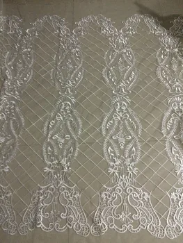 

Grand african guipure french net lace CGL-62410 in white for wedding