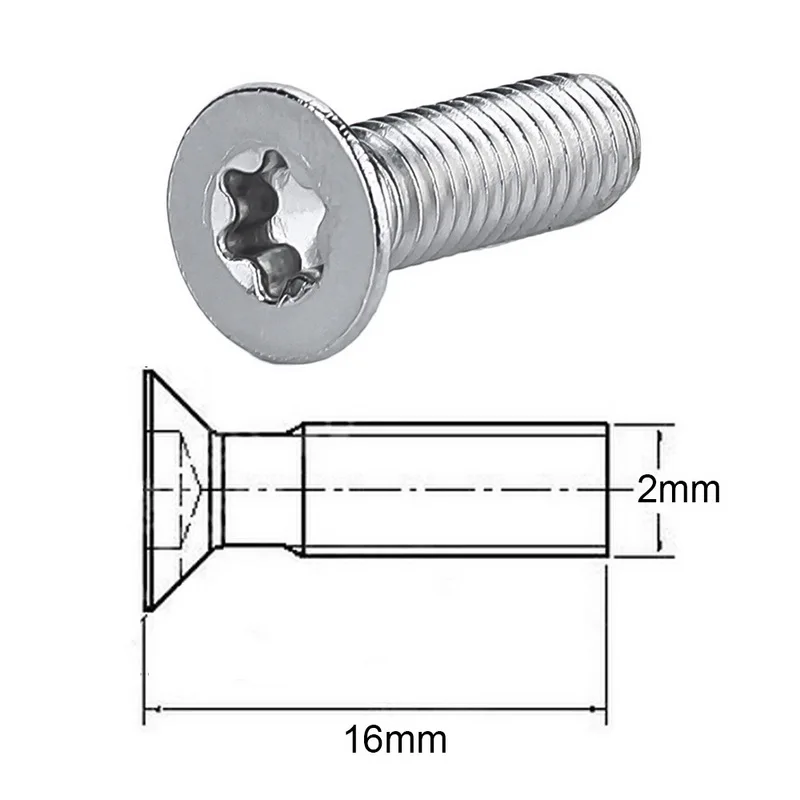 50 шт. торкс шурупы M2 M2.5 M3 M4 3-30 мм нержавеющая сталь 304 винт с потайной головкой и внутренним шестигранником винт плоский болт с головкой бытовой инструмент