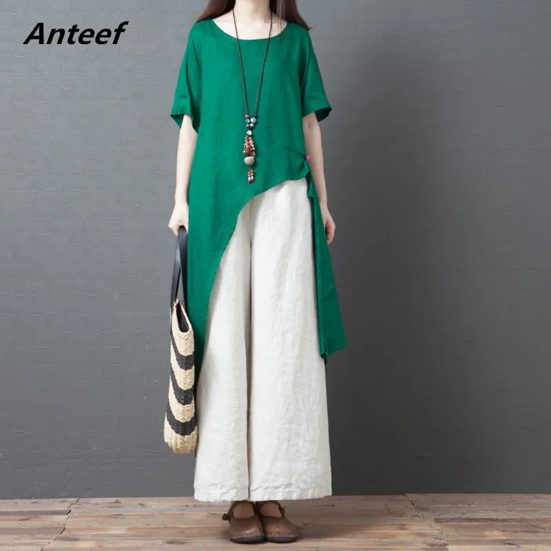 

cotton linen korean style plus size casual loose summer tee t shirt women t-shirt ladies tshirt clothes 2019 tops streetwear