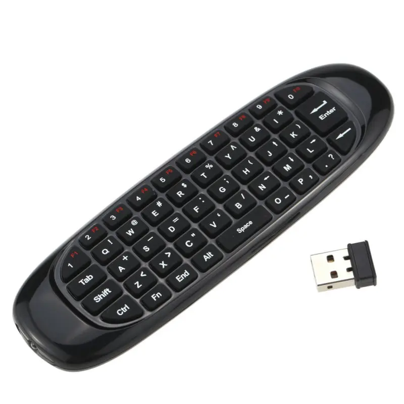 

7 color backlit Russian English C120 Gyroscope Fly air mouse 6 Axis Sensor android Remote Control mini 2.4Ghz wireless keyboard