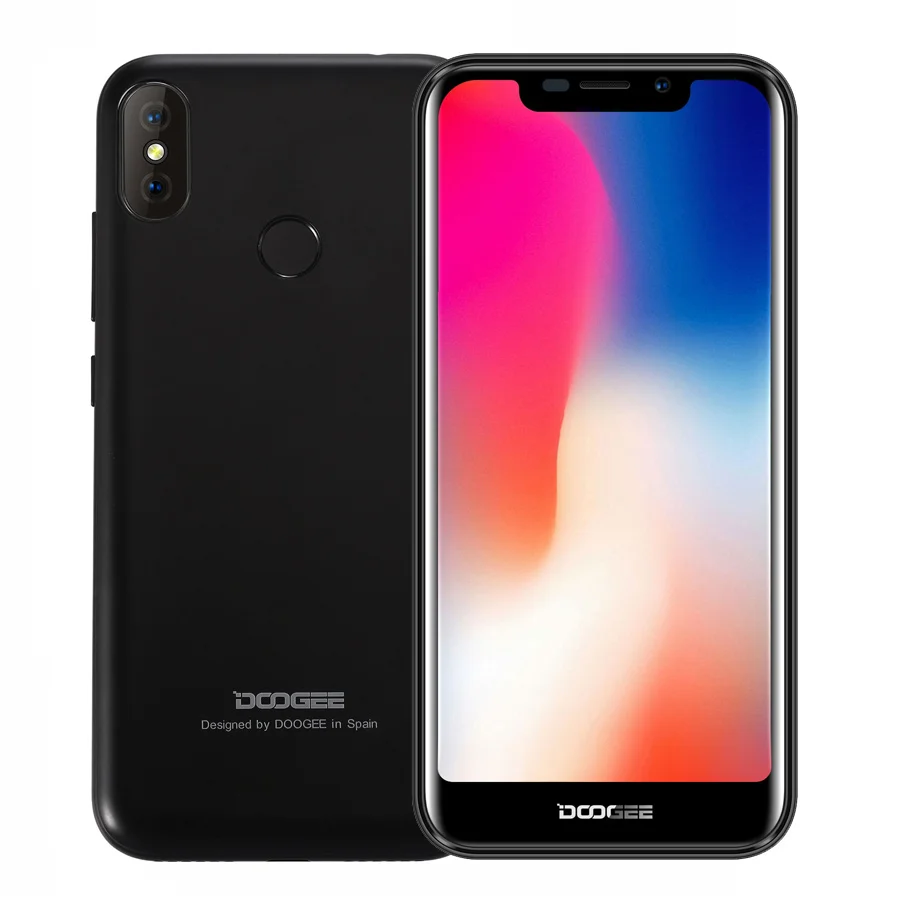 DOOGEE X70 Android 8 1 5 'ཏ:9 мобильный телефон отпечаток пальца разблокировка лица MTK6737 2