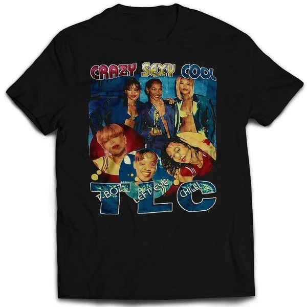 

Men T shirt VINTAGE STYLE TLC CRAZY SEXY COOL RAP T-SHIRT Women tshirt