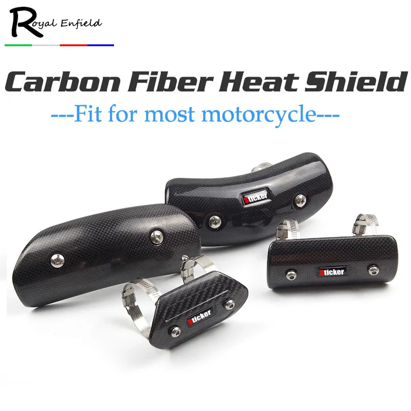 

Motorcycle Exhaust Muffler Cover Carbon Fiber Color Protector Heat Shield Cover Guard FOR TMAX530 CB400 CBR300 Z250 Z750