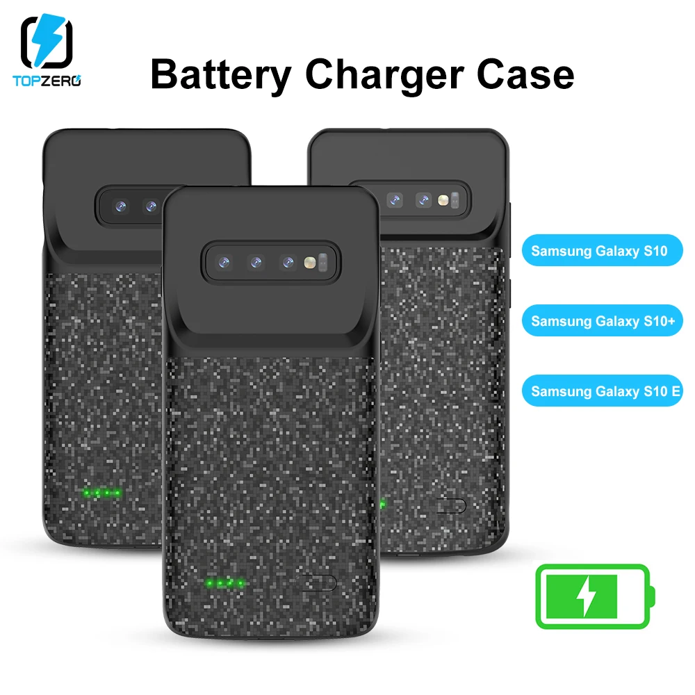

Battery Charger Case For Samsung S10 S10e S10plus Shockproof Powerbank Cover Charging Case For Samsung Silicone Power Case