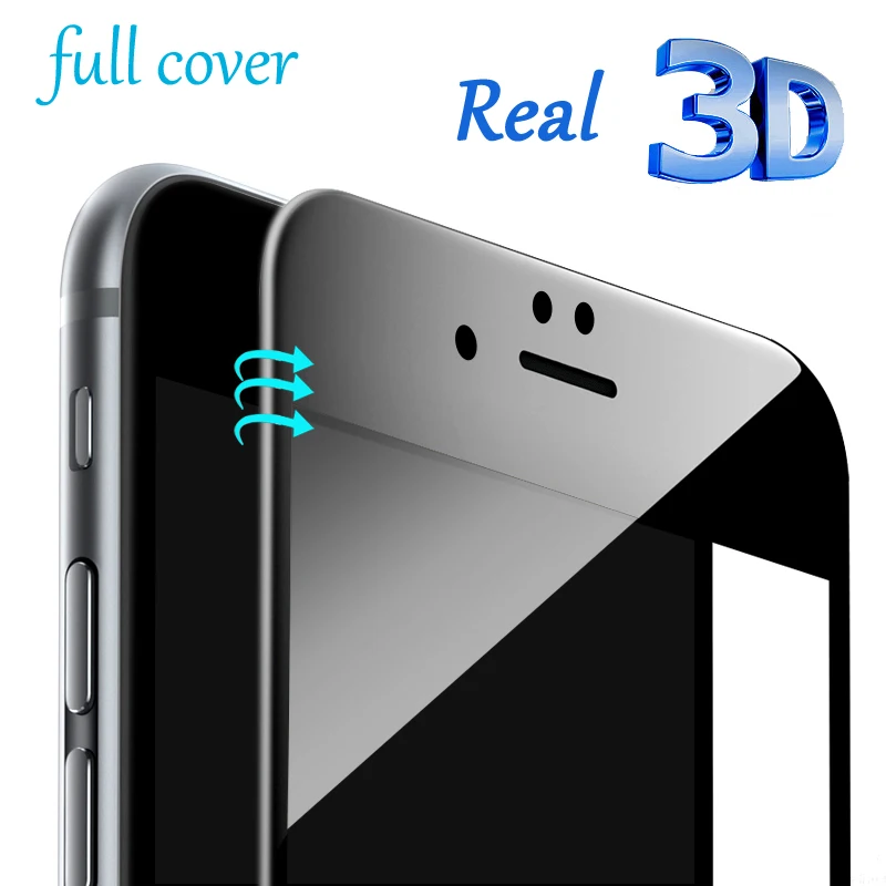 Koop Real 3D Gebogen 9 H Screen Protector 5D 6D Volledige Cover Nano Gehard Glas voor iPhone 6 6 s 7 8 Plus 7 Plus X 10 XR Xs Max Beste