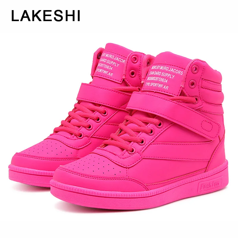 

LAKESHI 2018 New Women Boot winter Fur Keep warm ankle boot Women Snow Boot Platform Increase within Sneakers Woman Shoes