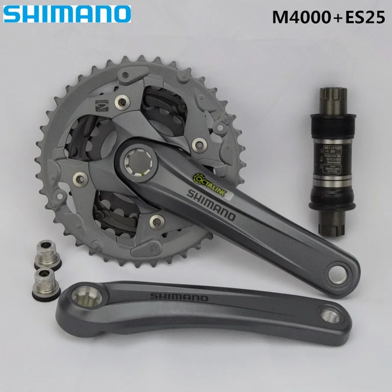 Shimano Alivio M4050 M4000 3x9 السرعة كرنك Crankset FC-M4050 مع BB 27 s HollowTech دراجة أجزاء 40-30-22T