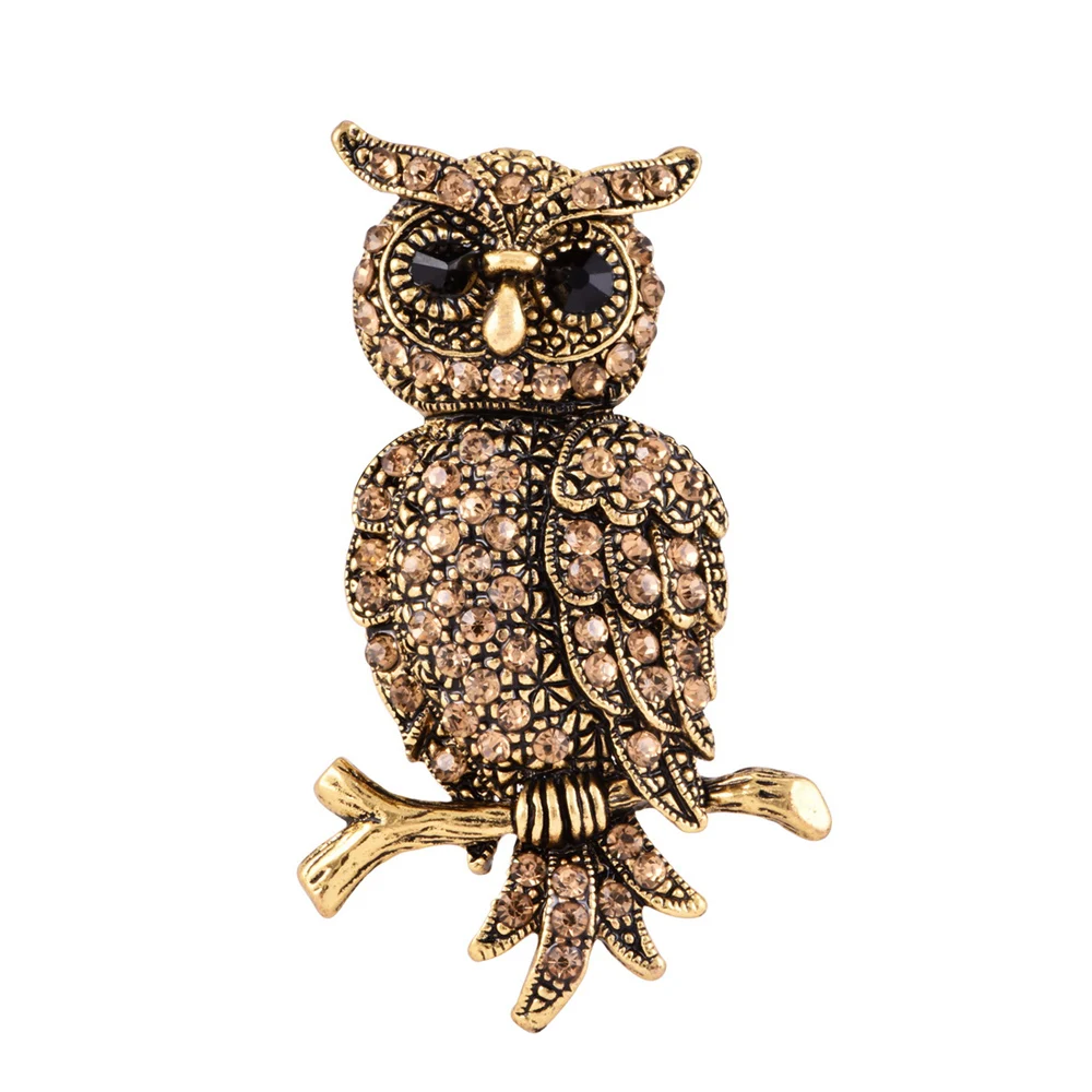 GUVIVI Owl Shape Pin Brooch Pendant for Women Wedding Summer Style ...