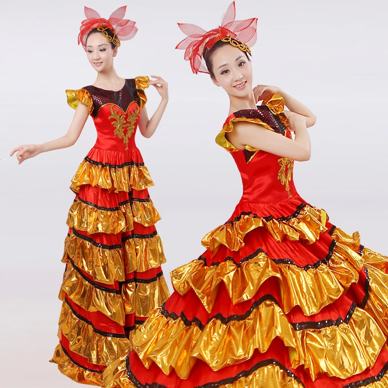 Brand Dancer Image Spanish Ethnic Bullfighting Dance Costume Paso Doble Women Flamenco Dance