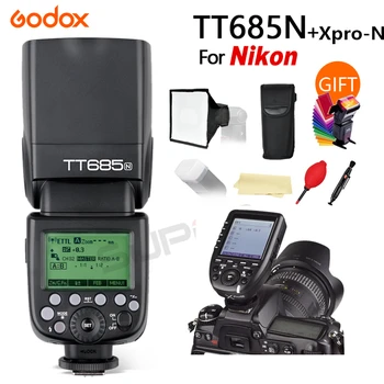 

Godox TT685N 2.4G HSS 1/8000s i-TTL GN60 Wireless Speedlite Flash for Nikon D800 D700 D7100 D5200 D5100 D70 + Xpro-N Transmitter