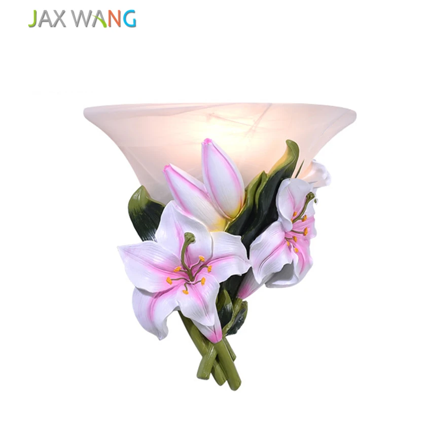 European style Petals Wall Lamp Flower Wall Sconce Bedroom ... on Led Interior Wall Sconces id=90705