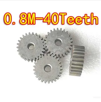 4 шт. Диаметр: 33.6 мм 0.8m-40 зубы плоский стальной точность 6 уровне микро-модель двигателя DIY небольшой модуль цилиндрический редуктор-отверстие d: 5 мм