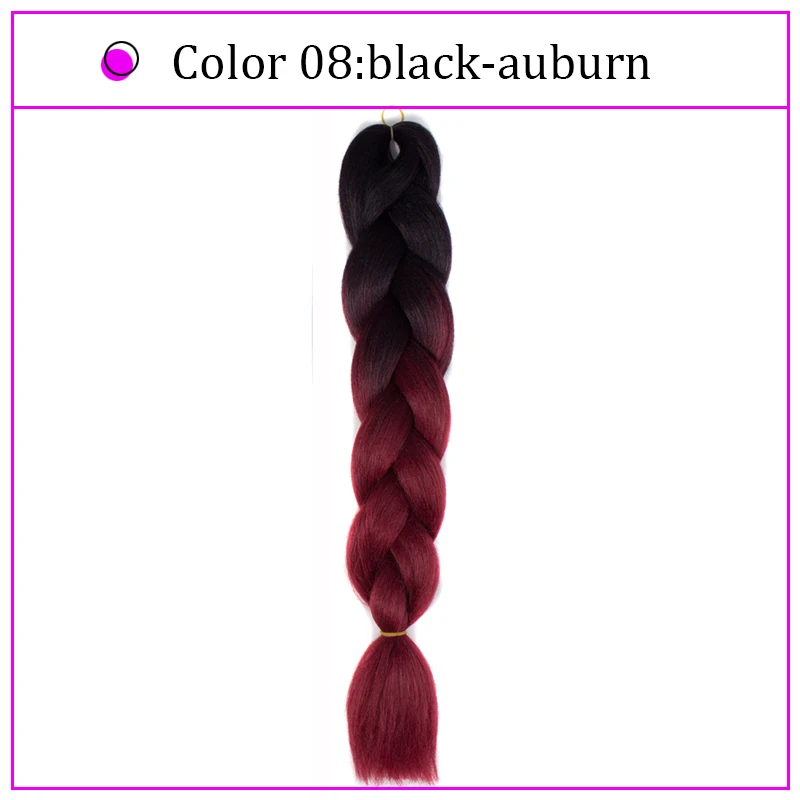 Yiyaobess Synthetic Ombre Braiding Hair Crochet Jumbo Braids Hair Extension 100g 24inch Black African Braids Pigtail Hair - Цвет: T4/27/30