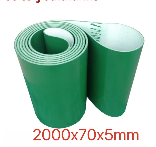 

(Customized Size Please Contact) 2000x70x5mm PVC Green Transmission Conveyor Belt Industrial Belt