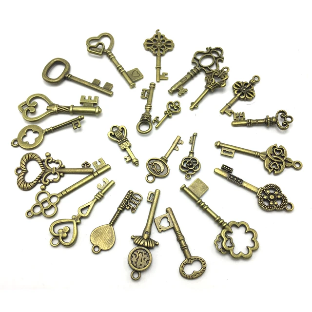 Antique Style Home Accessories  Antique Keys Decorative Bronze - 40pcs  Retro Style - Aliexpress