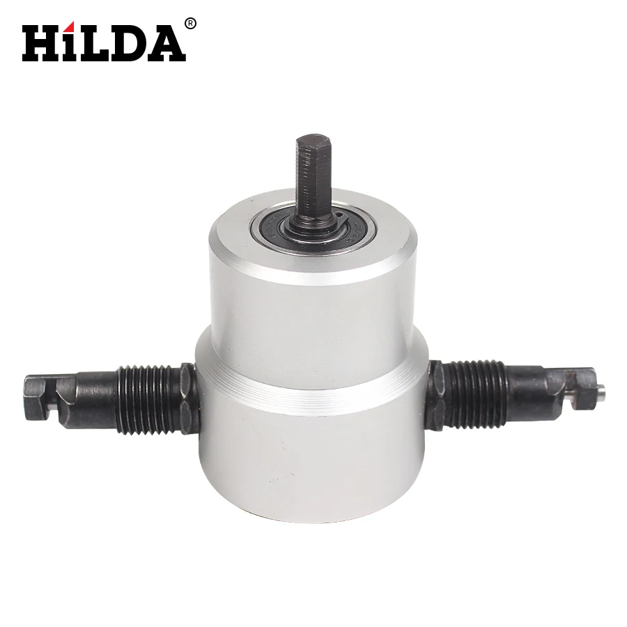 

HILDA Nibble Metal Cutting Double Head Sheet With Box Nibbler Saw Cutter Tool Drill Nibbler Sheet Metal Power Tools Set