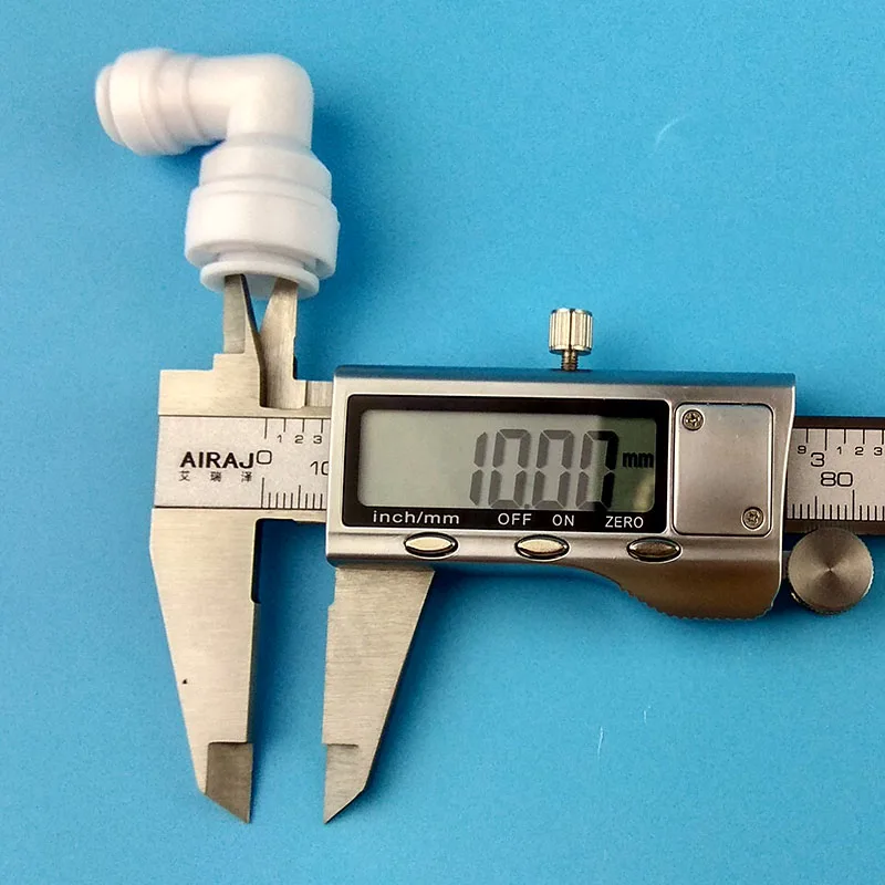 Без пряжки 3/8 "to1/4 локоть подключение очиститель воды l-тип Быстрый Фитинги Для соединительной трубы RO аквариумная система пластиковые