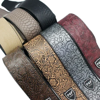 

Hotter! Guitar Parts Expand Electric Guitar Strap Crocodile Snake Skin Shape Pu Leather Acoustic Guitar Belt Bass Strap