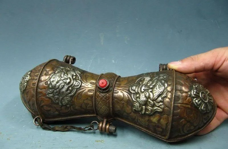 

11"Tibet Buddhism Copper Bronze talisman Vajrakila and Box Set