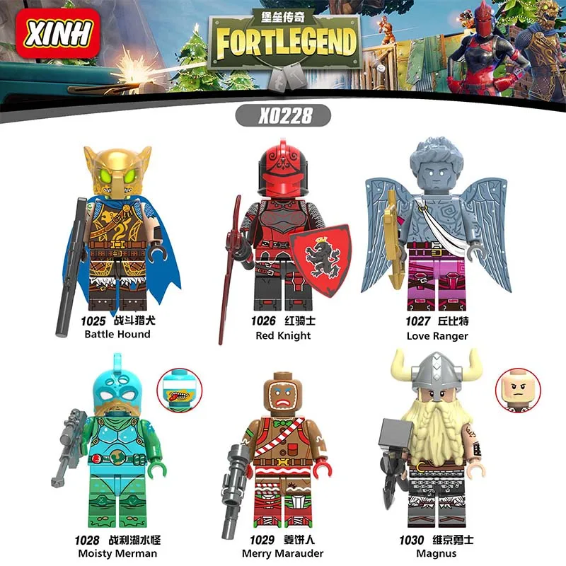 

Fortnight Game Legoe Fortress Night Red Knight Minifigured Explorer Ninjas Jonesy Battle Royale Building Blocks Children jm112