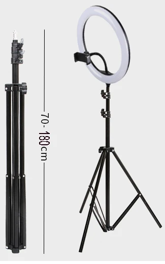 Najtaniej 10 cal 26cm 30cm lampa pierścieniowa 180cm statyw z pilot zdalnego sterowania 1pc 1pc uchwyt na telefon 1pc lekki statyw dla dropshipping