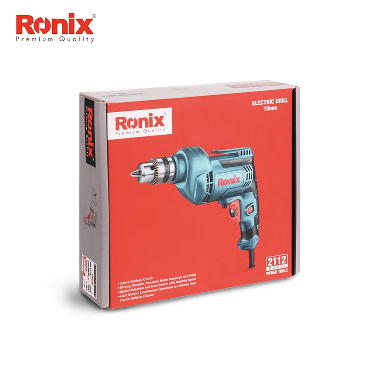 Ronix 220V электрические сверла Инструменты 10 мм 450 Вт сверла с кнопкой блокировки и высококачественная модель продукта 2112