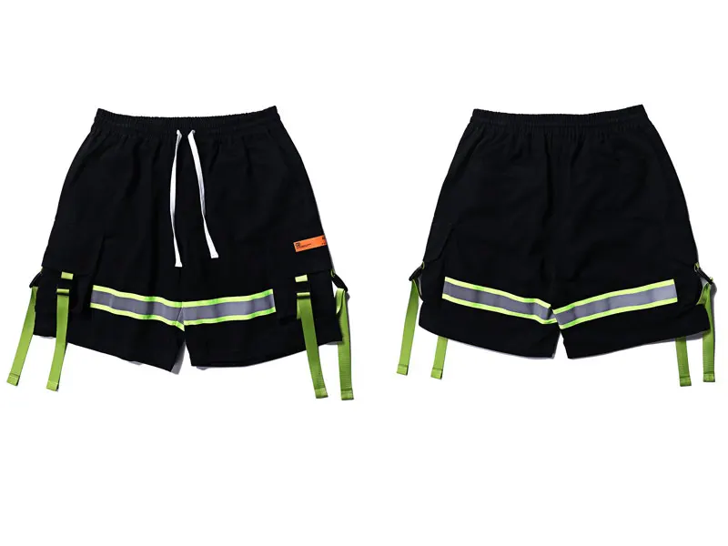 3M Reflective Stripe Buckle Straps Cargo Shorts 5