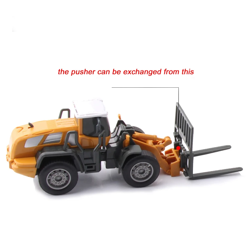 Инженерный дорожный каток бульдозер модель автомобиля вилочный погрузчик лопата погрузчик 1:55 игрушки подарок легированная головка может обменять на ребенка 1 комплект