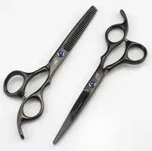 2Pcs/set Professional 6.0 inch Hairdressing Shear Cutting Barber Scissors & Haircut Thinning Scissor Set Stainless steel
