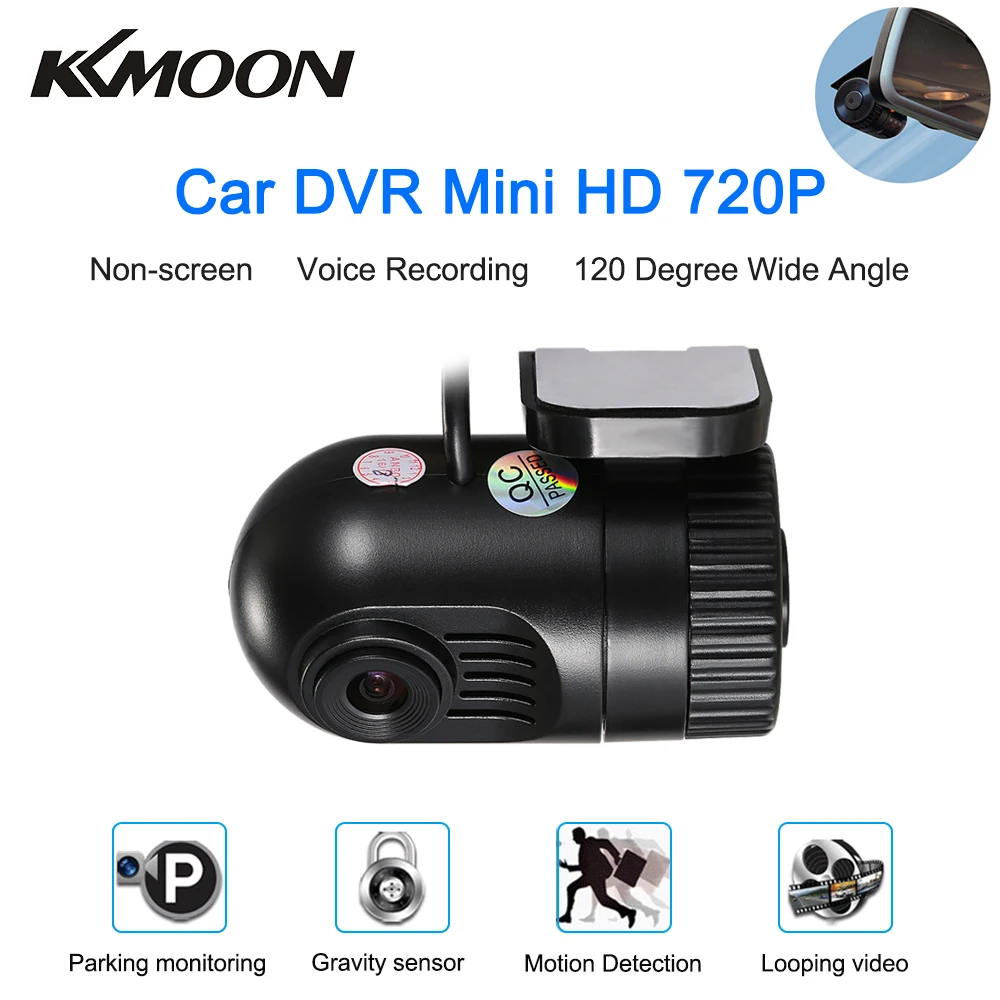 KKmoon Автомобильный видеорегистратор Mini HD 720P 120 градусов широкоугольный объектив g