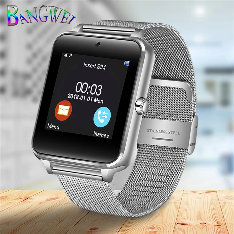Bangwei новые мужские спортивные Смарт часы Bluetooth мобильный телефон музыкальный
