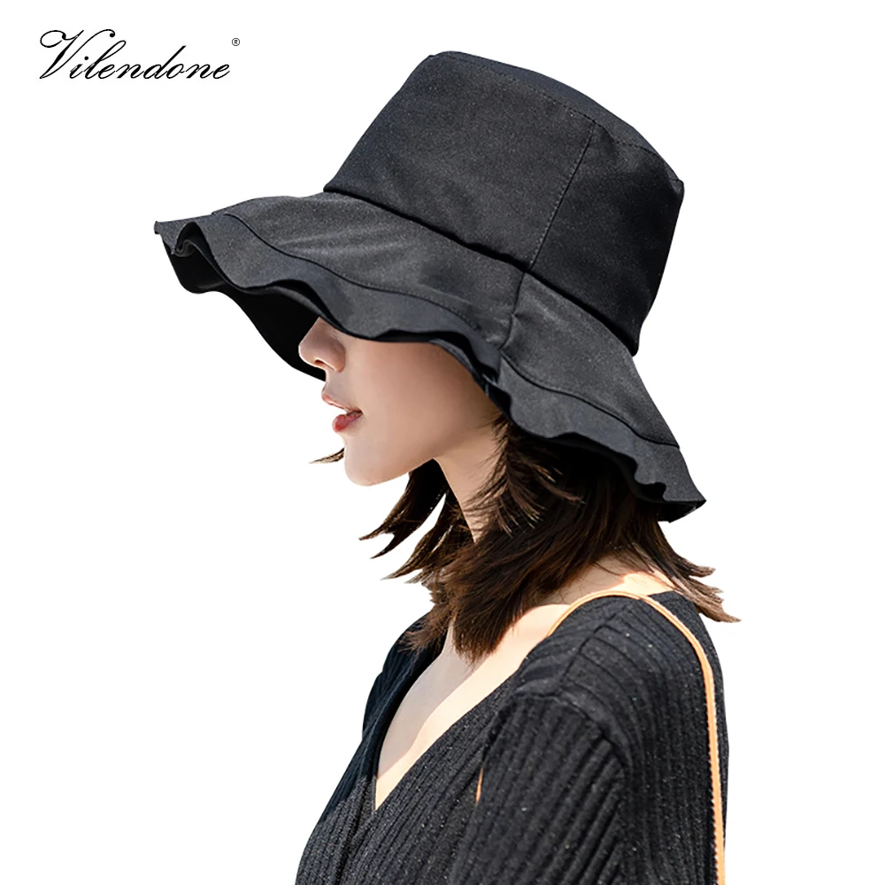 

Pop Cutting Brim Bucket Hat Women Lovely Summer Sun Hats Cotton Cap Outdoor Casquette Wholesale Free Shipping O5MZ399