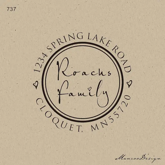 1 6 x1 6 love is sweet personalized stamp custom return address