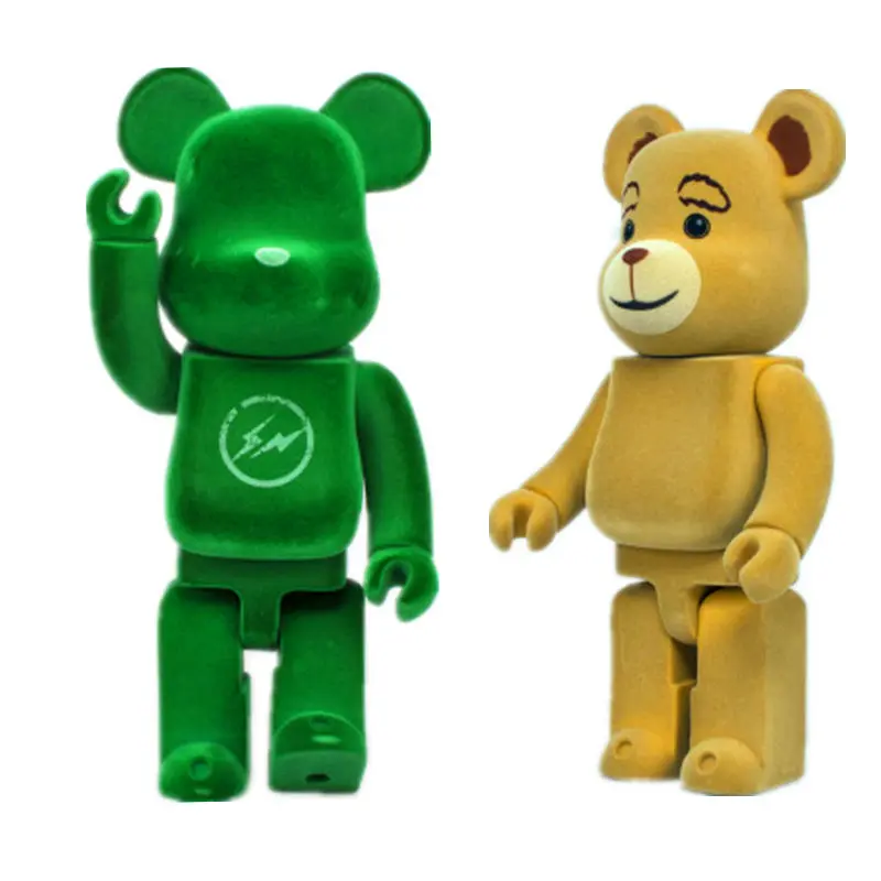 

28CM The Cos Flash Green Bearbrick Be@rbrick Fashion Toy DIY Graffiti Vinyl Action Figure Gloomy Bear Collectible Model Toy F131