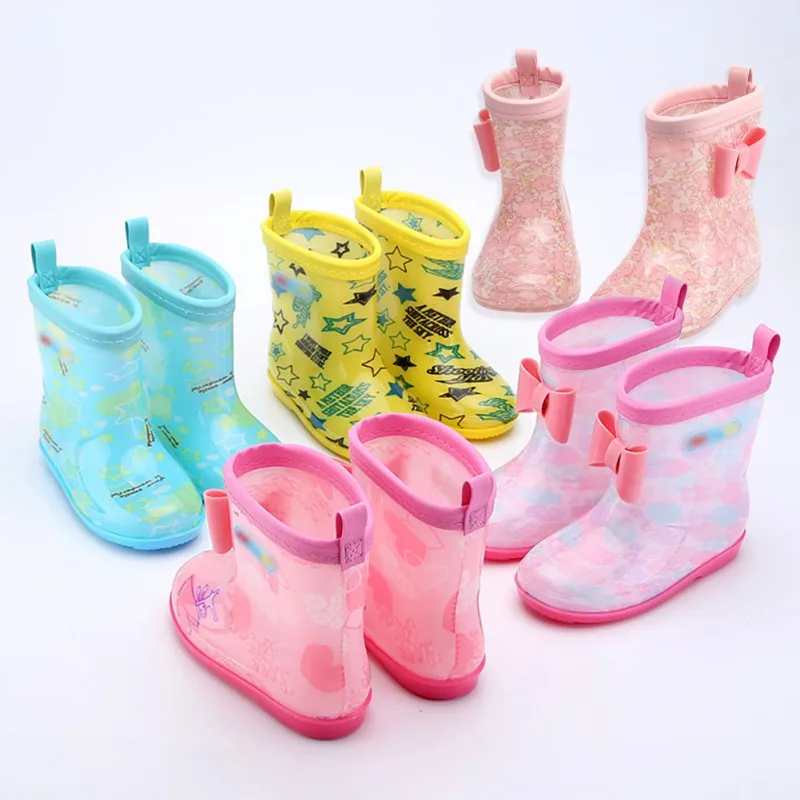 

PVC Rubber Kids Rainboots Cartoon Baby Shoes Children's Water Shoes Waterproof RainBoots New Fashion Classic Children's Shoes