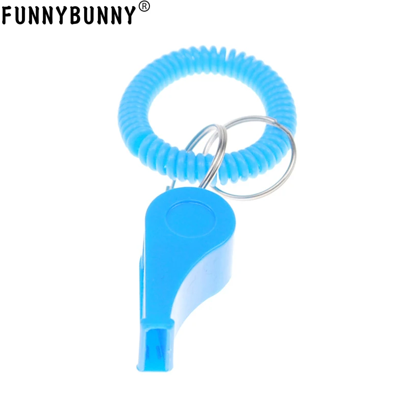

FUNNYBUNNY Around the Wrist Whistle Bracelets with Keychain in Assorted Colors - Party Favors - Sports Bracelets for Kids