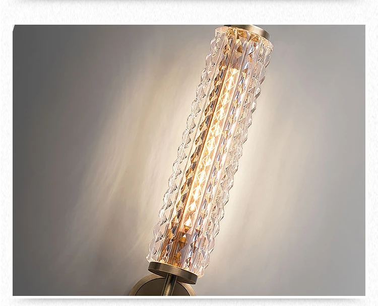 Lâmpada de Parede Espelho do Banheiro Moderna Cobre Luxo Cristal Sala Estar Farol Villa Luz Parede Pós 6 Cheap Luminárias de parede