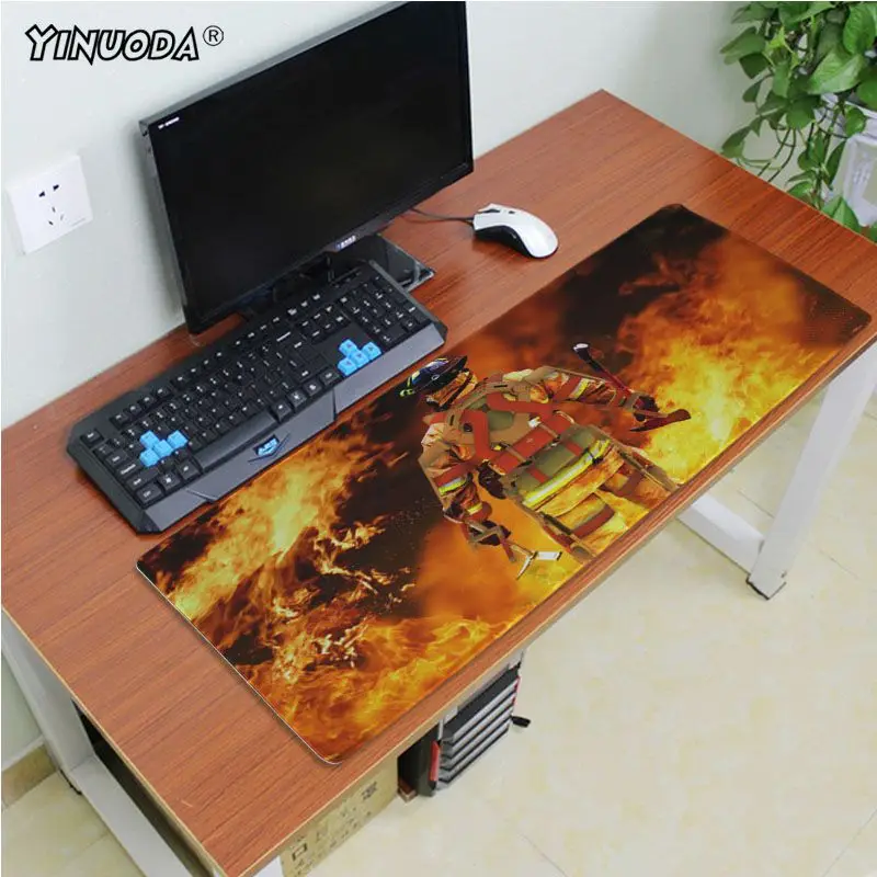 Yinuoda пожарный игр или офисных мышей игровые коврики Размеры 30x60 см и 40x90 см игр коврики - Цвет: Lockedge 40X90cm