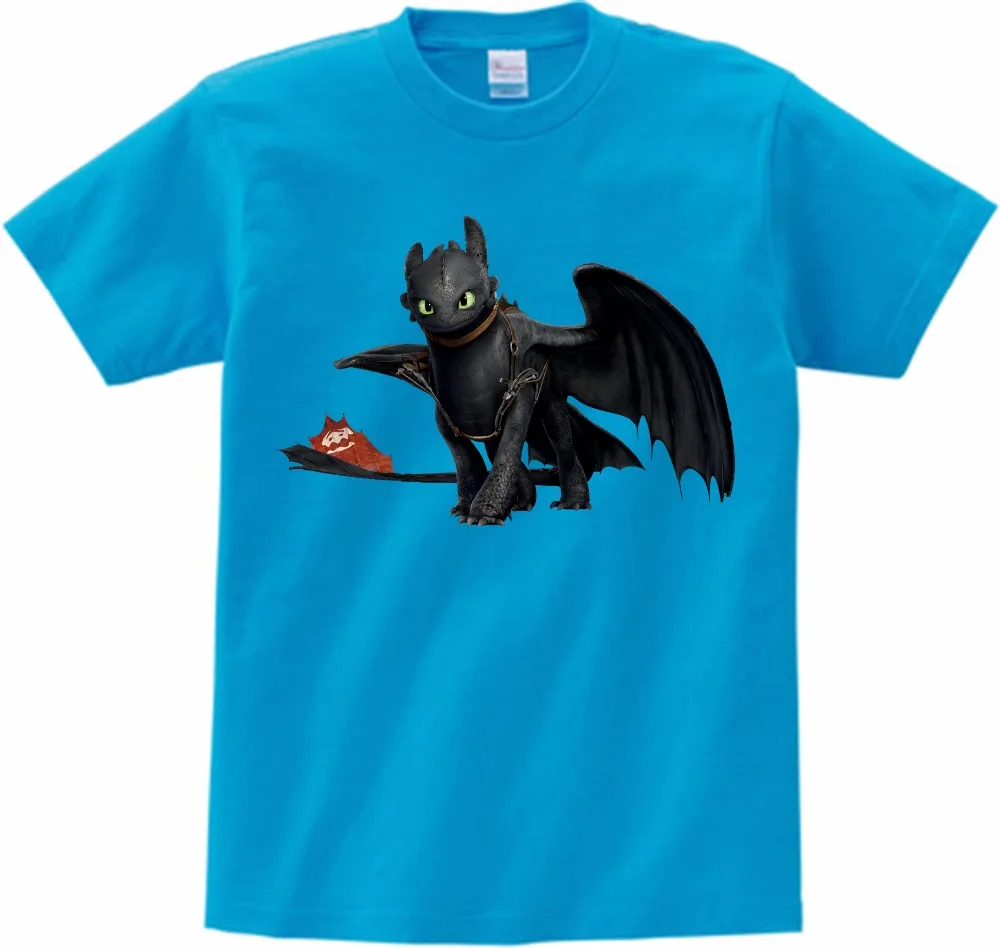 

Pocket Toothless T-shirt Cute Tops How To Train Your Dragon Cartoon TShirt Summer Send Children birthday gift T-shirt MJ