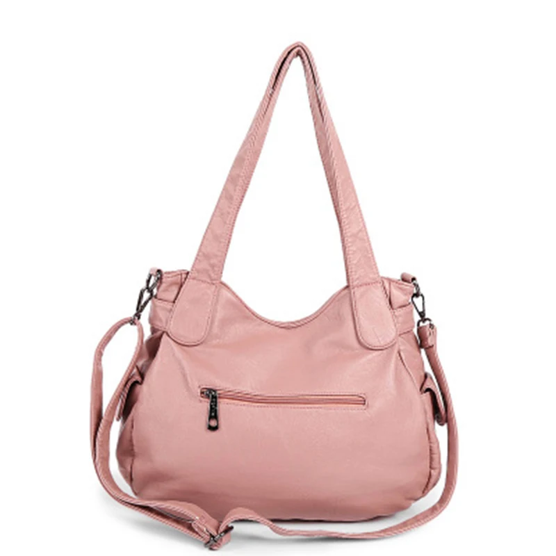HENGSHENG женская сумка из омытой кожи, ретро сумки с клецками, модная сумка на плечо, креативная Повседневная сумка-мессенджер, женские сумки