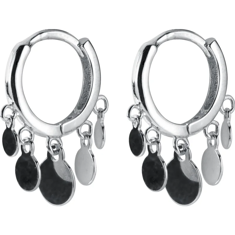 

Sweet Small Wafers 925 Sterling Silver Hoop Earrings
