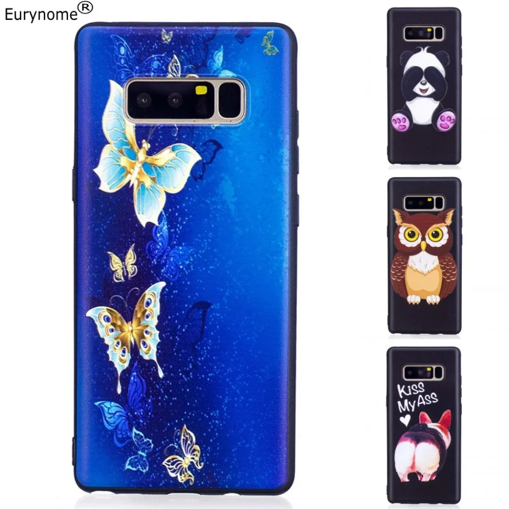 

Cartoon Case For Samsung Galaxy Note 8 Cover Owl Panda Flower ShockProof Soft TPU Cover for Samsung Galaxy Note 8 Screen Film