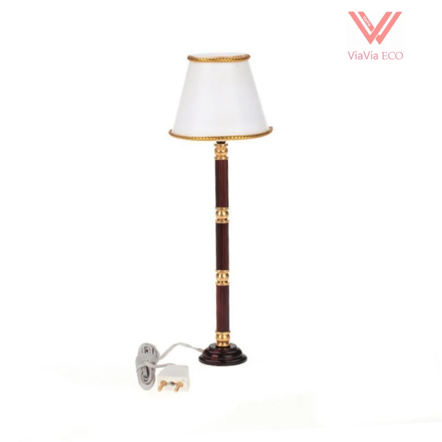 1:12 Dollhouse Miniature Fringed Floor Lamp Light LED Warm Lighting | Игрушки и хобби