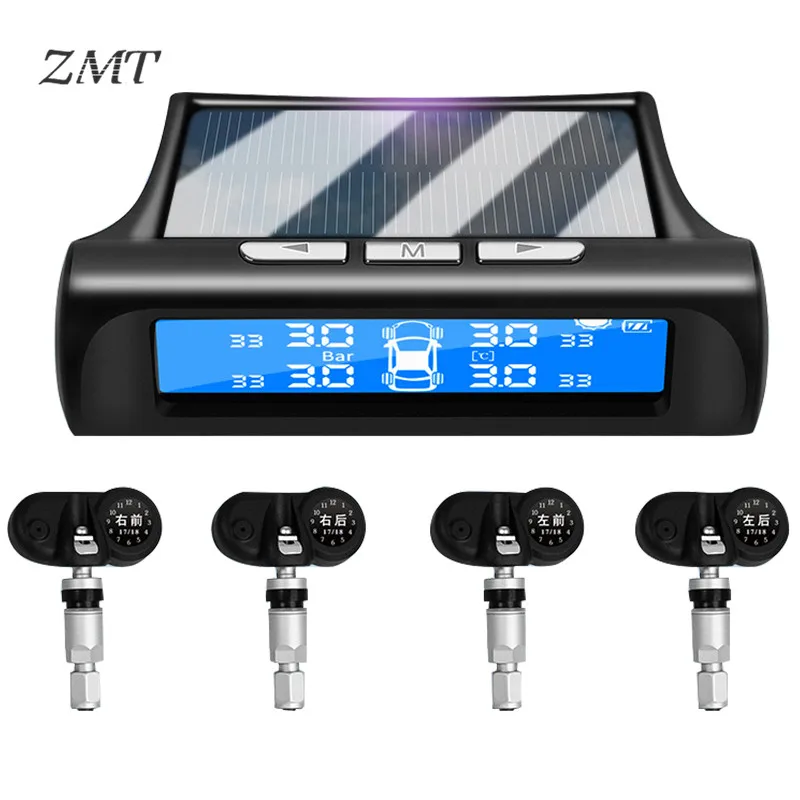 

Car Security Tire Pressure Sensor Monitoring System Solar Built-in Sensor Wireless TPMS Universal Tire Pressure Detector T88BJB